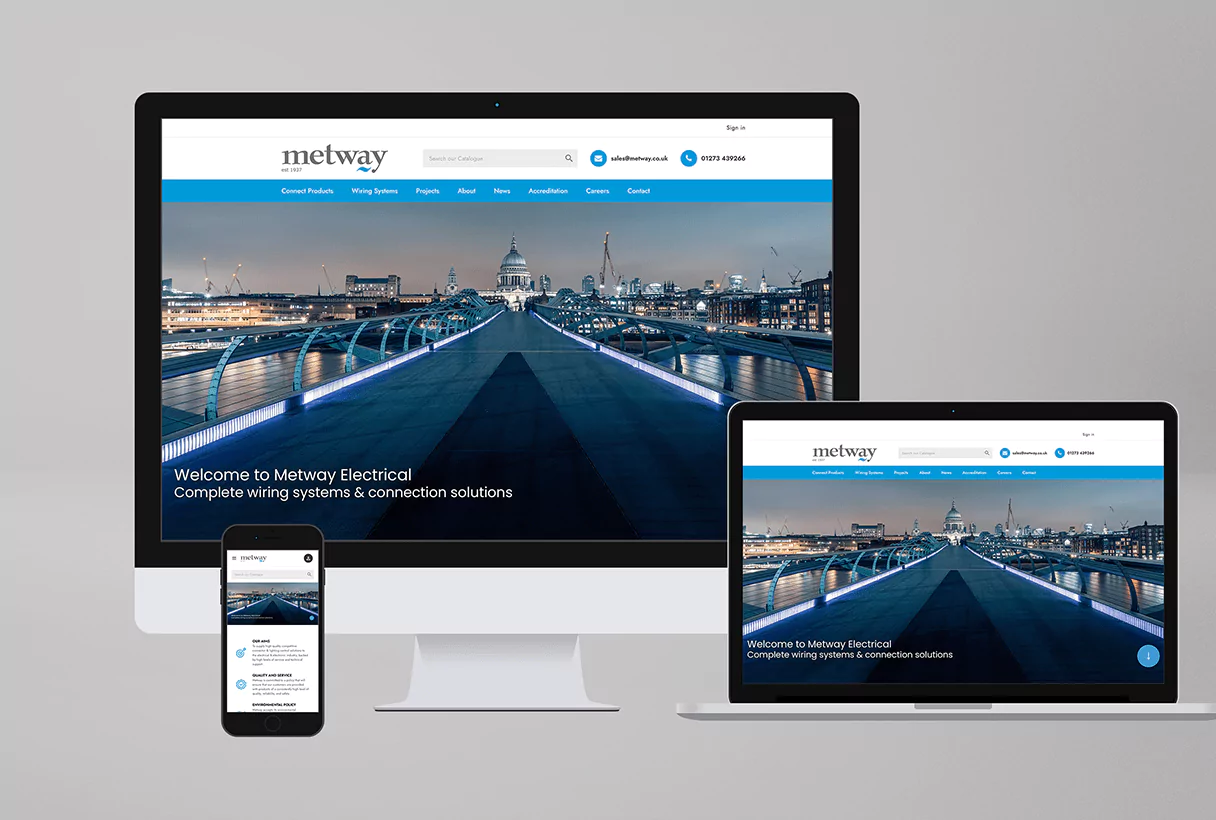 Metway Electrical Industries Limited website design and development by KRD Media